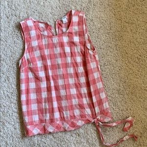 Pink gingham top